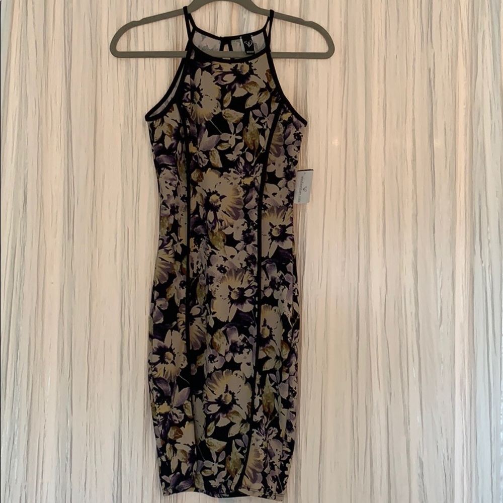 Fitted knee length body con dress